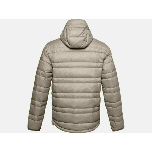 Mens Under Armour Jacket XL Insulated Hoodie Highland Buff Summit White Down NWT - Picture 2 of 5